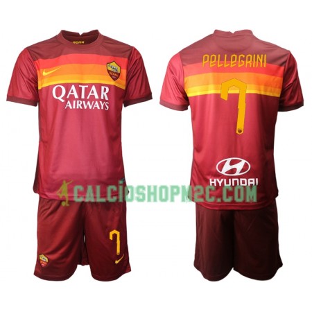 AS Roma Lorenzo Pellegrini 7 Bambino Maglia Prima 2020/2021 Manica Corta (+ Pantaloncini)